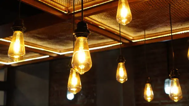 Old vintage light bulb